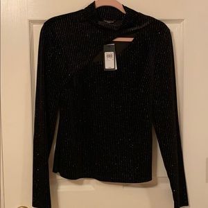 NWT Guess Velvet Sparkly Top